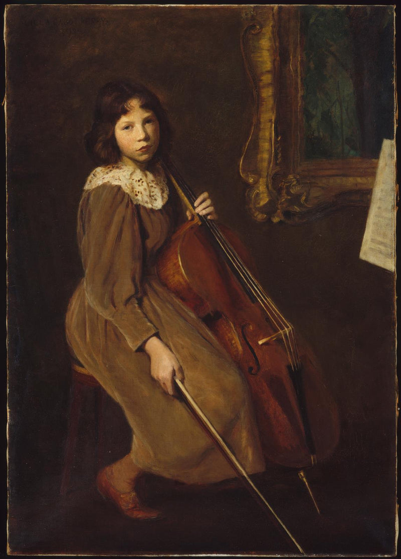 Un joven violonchelista - Lilla Cabot Perry