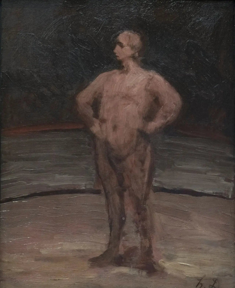 Un luchador de pie - Honoré Daumier