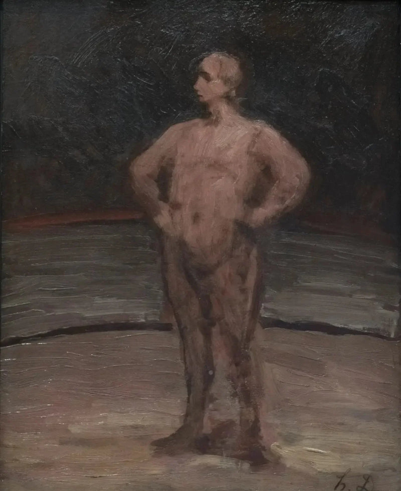 Un luchador de pie - Honoré Daumier