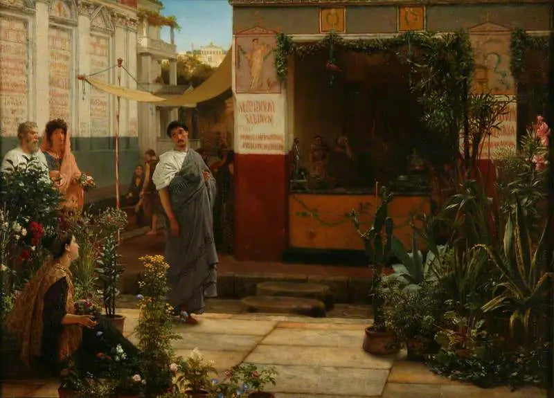 Un mercado de flores romano - Lawrence Alma-Tadema