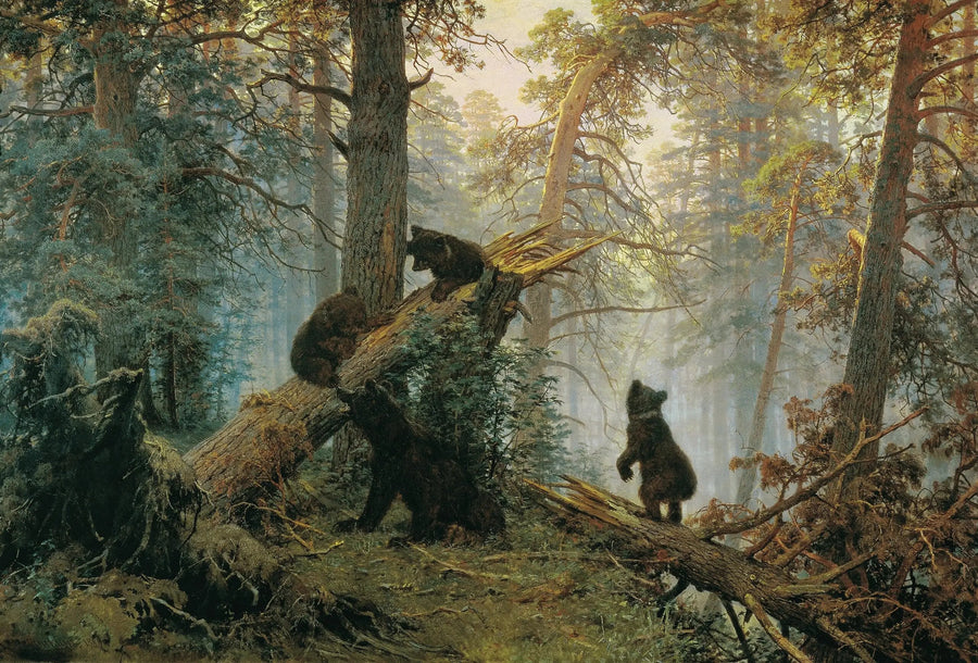 Una mañana en un bosque de pinos - Ivan Chichkine