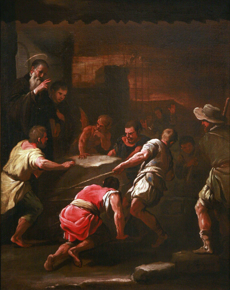 Un milagro de San Benito - Luca Giordano