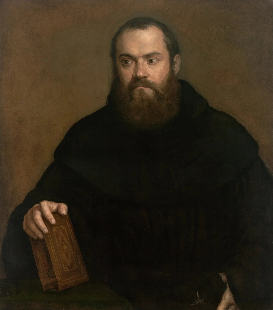 Un monje con un libro - Titian