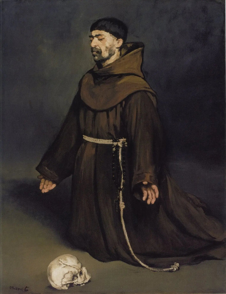 Un monje en oración - Édouard Manet