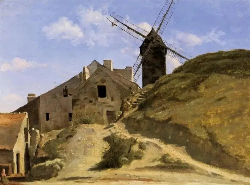 Un molino en Montmartre - Jean-Baptiste Camille Corot
