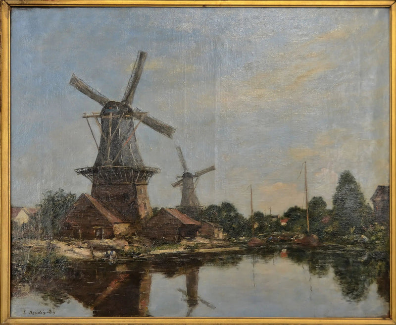 Un Molino en Holanda - Eugène Boudin