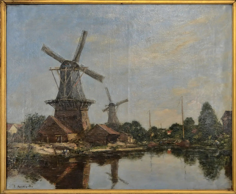Un Molino en Holanda - Eugène Boudin