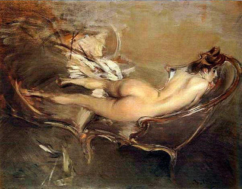 Un desnudo acostado en un diván - Giovanni Boldini