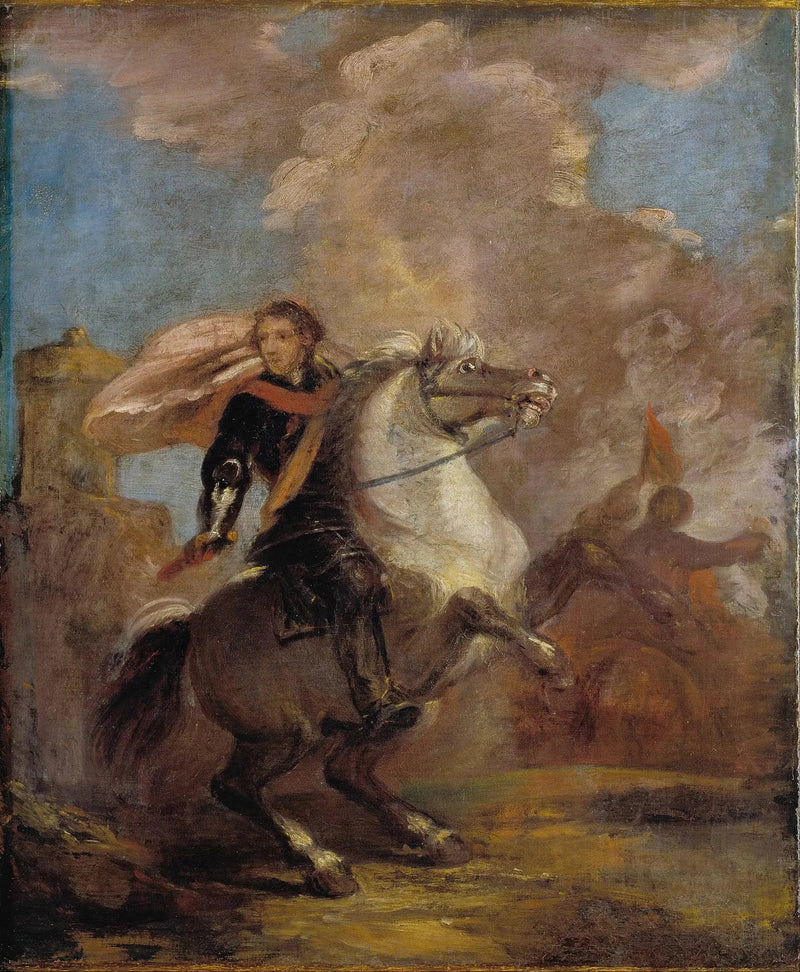 Un oficial a caballo - Joshua Reynolds