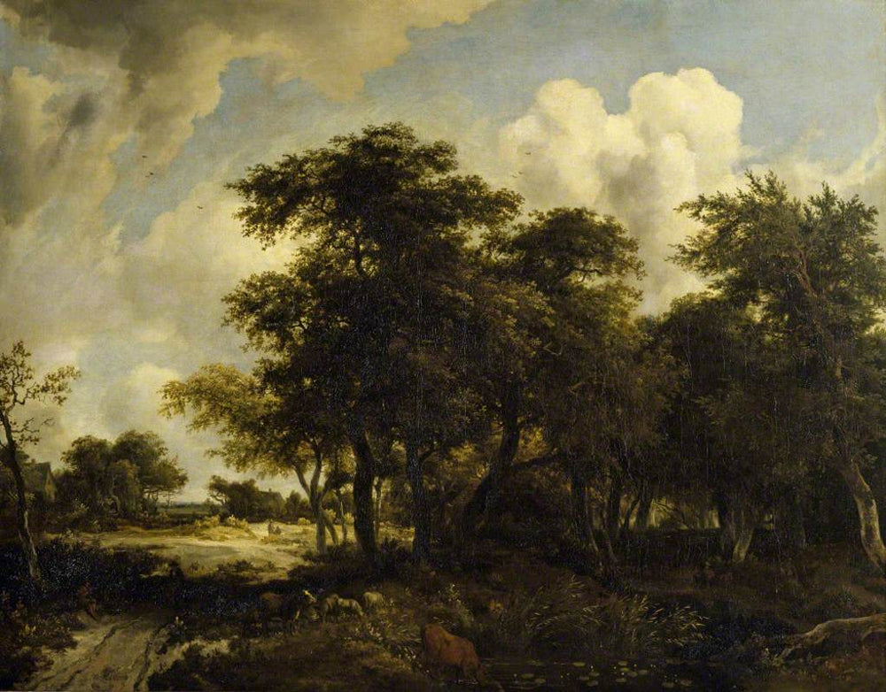 Un paysage avec un commun et un taillis - Adriaen van de Velde image 1 reproduction de peinture à l’huile