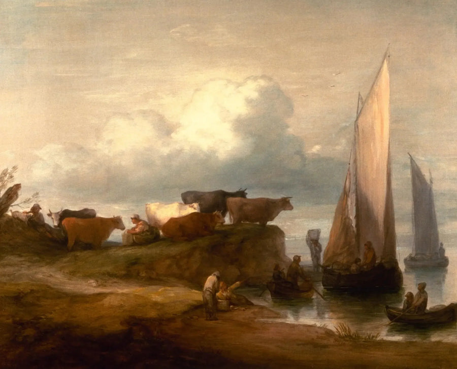 Un paisaje costero - Thomas Gainsborough