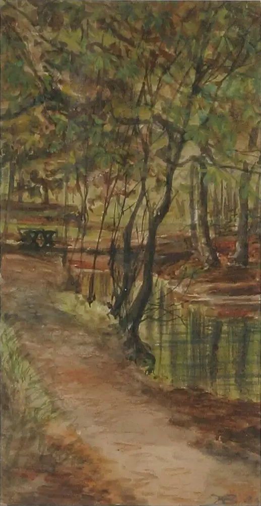 Un paisaje del río en Odense. - H. A. Brendekilde