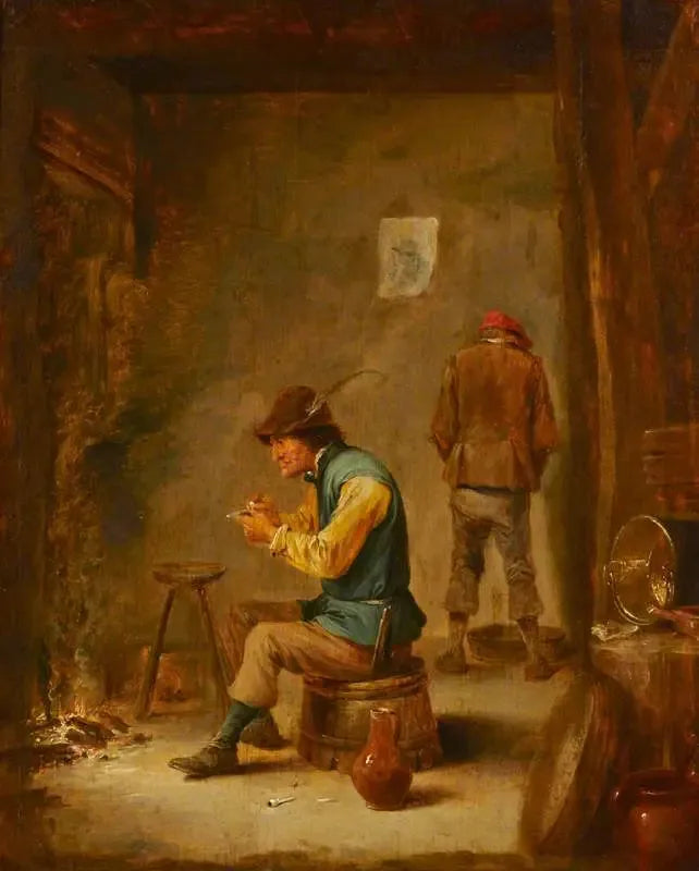 Un campesino rellenando su pipa - David Teniers el Joven