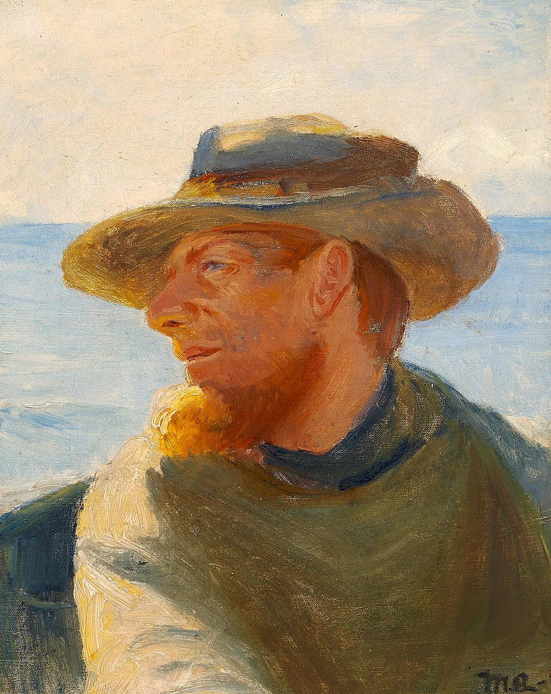 Un pescador de Skagen en un barco. - Michael Peter Ancher