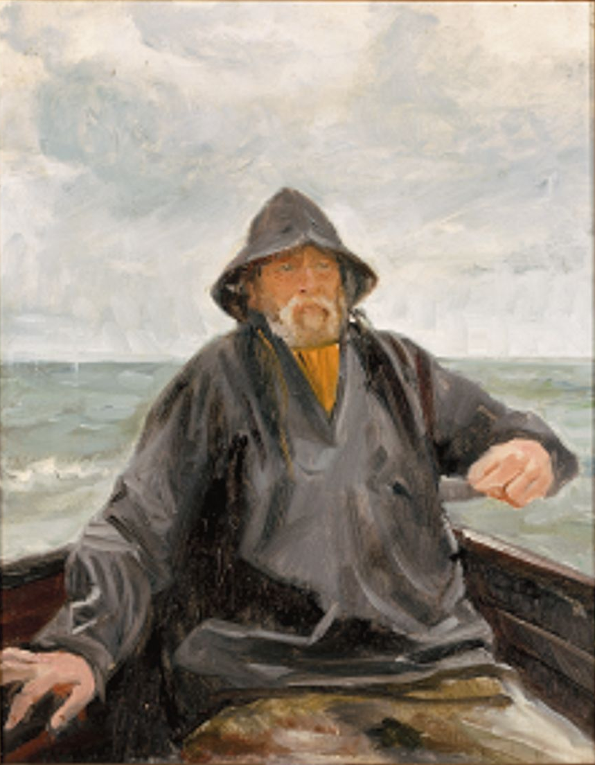 Un pescador de Skagen en el mar. -Michael Peter Ancher