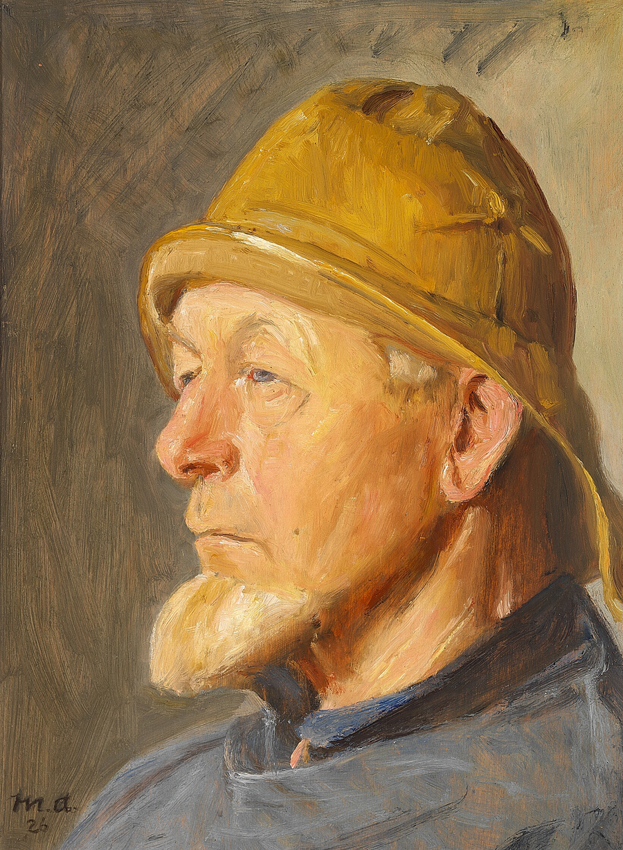 Un pescador de Skagen vestido con un hule. -Michael Peter Ancher