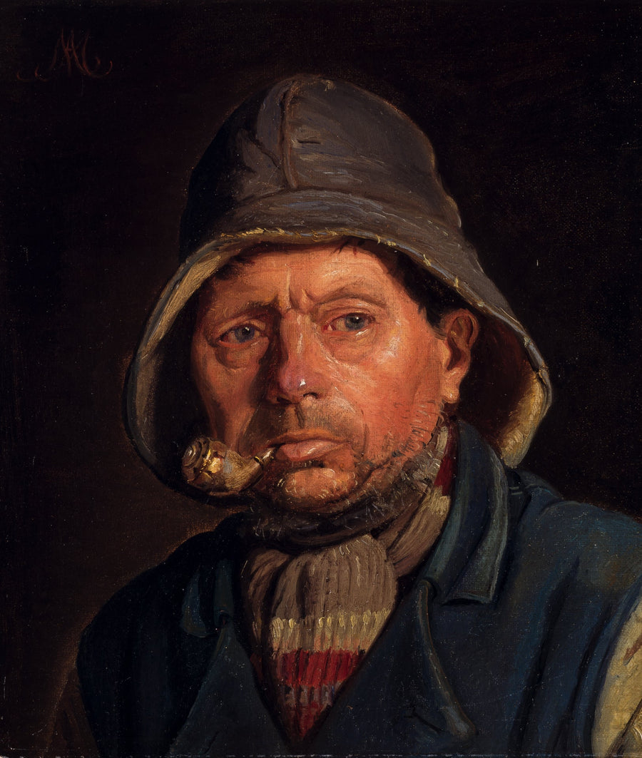 Un pescador fuma su pipa. -Michael Peter Ancher