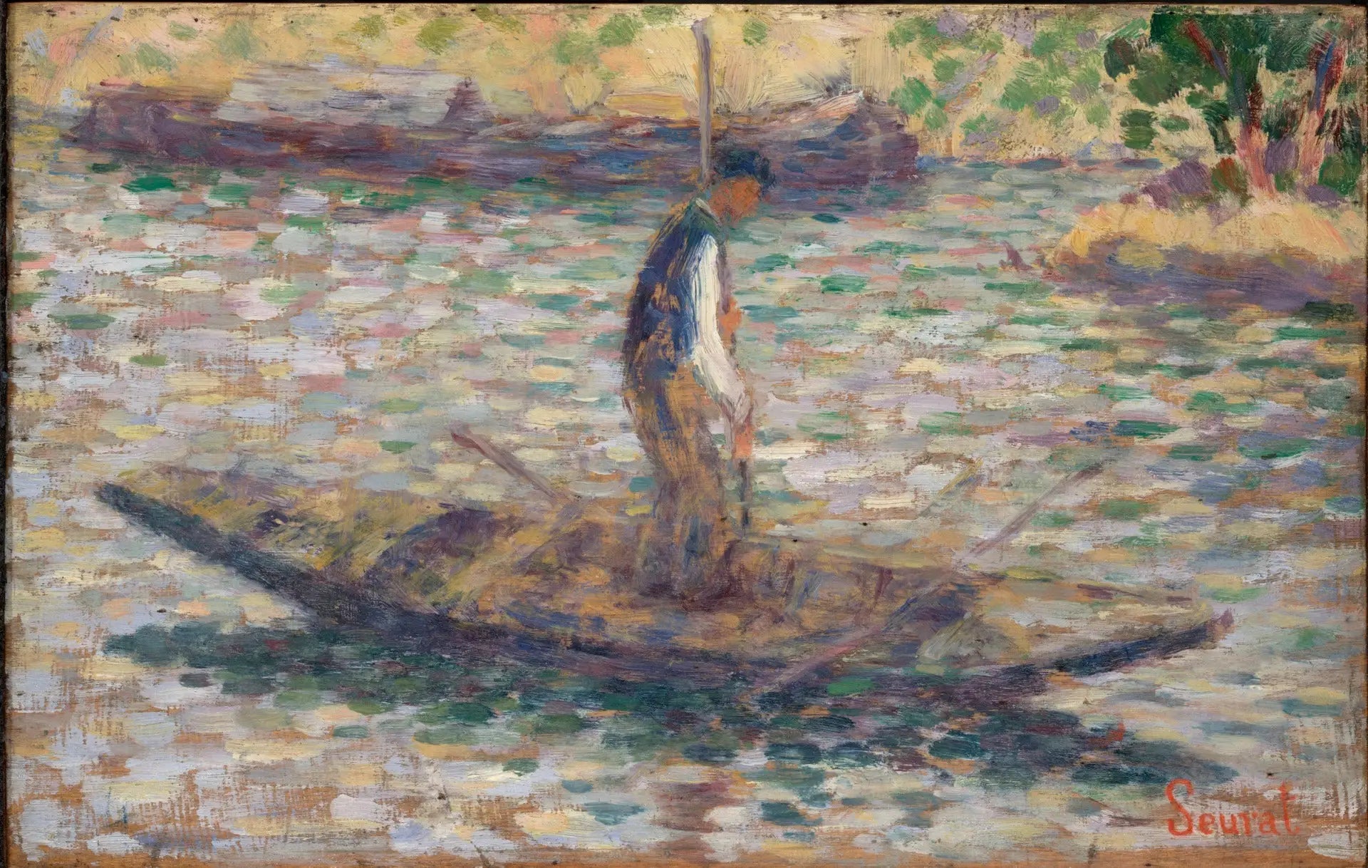 Un pêcheur - Georges Seurat image 1 reproduction artisanale de tableau