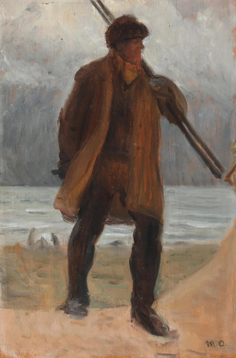 Un pescador en la playa. -Michael Peter Ancher