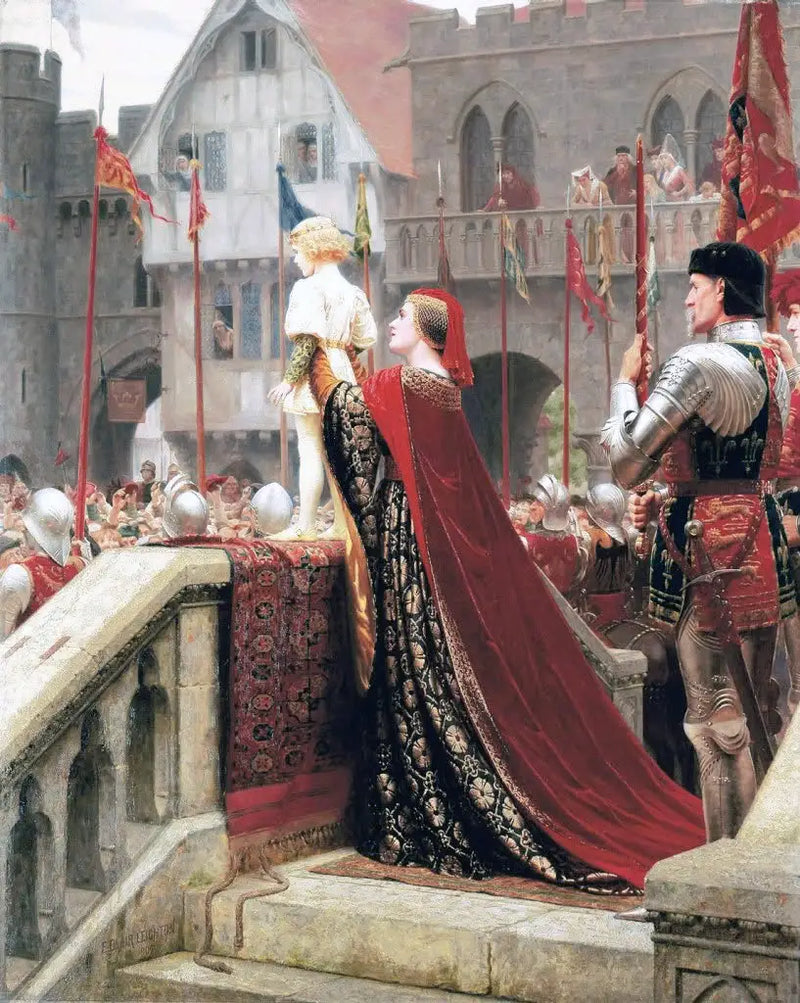 Un Pequeño Príncipe susceptible de bendecir un trono real a largo plazo - Edmund Blair Leighton