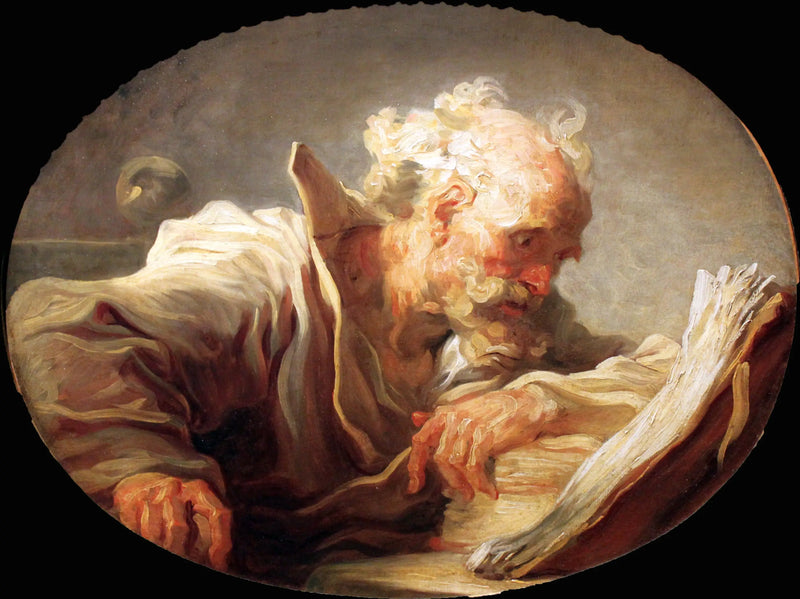 Un filósofo leyendo - Jean-Honoré Fragonard