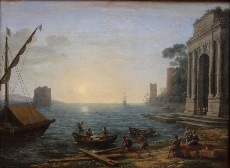 Un puerto marítimo al amanecer - Claude Lorrain