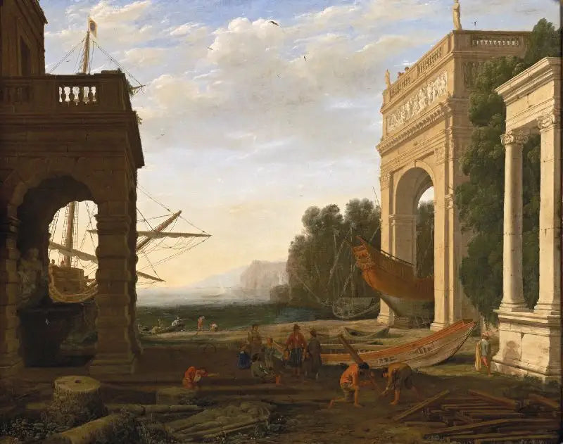 Un puerto marítimo mediterráneo, con barcos - Claude Lorrain