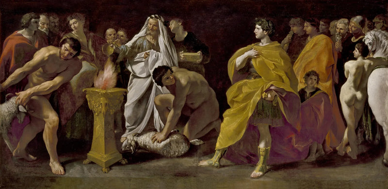 Un sacerdote sacrificado por un emperador romano - Giovanni Lanfranco