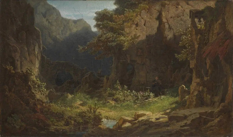 Un reclus tocando el violín - Carl Spitzweg