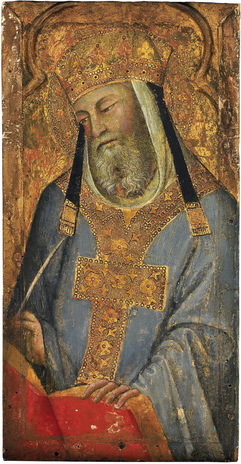 Un Santo Papa (¿San Gregorio Magno?) - Bartolo di Fredi