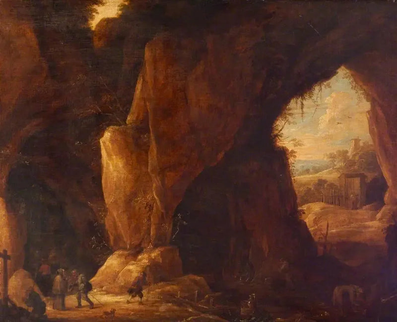 Un santuario en una cueva - David Teniers el Joven