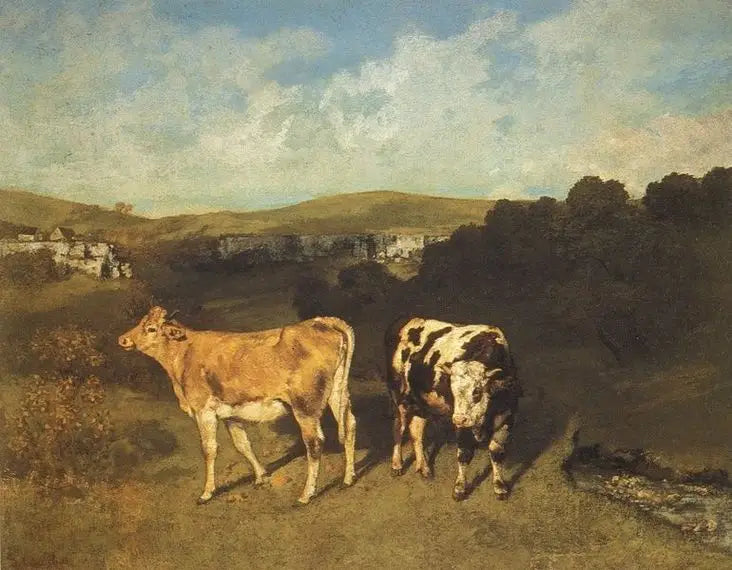 Un Toro y una Novilla - Gustave Courbet