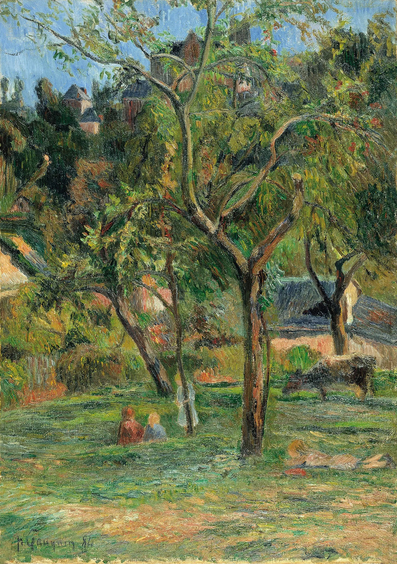 Un Huerto debajo de la iglesia de Bihorel - Paul Gauguin