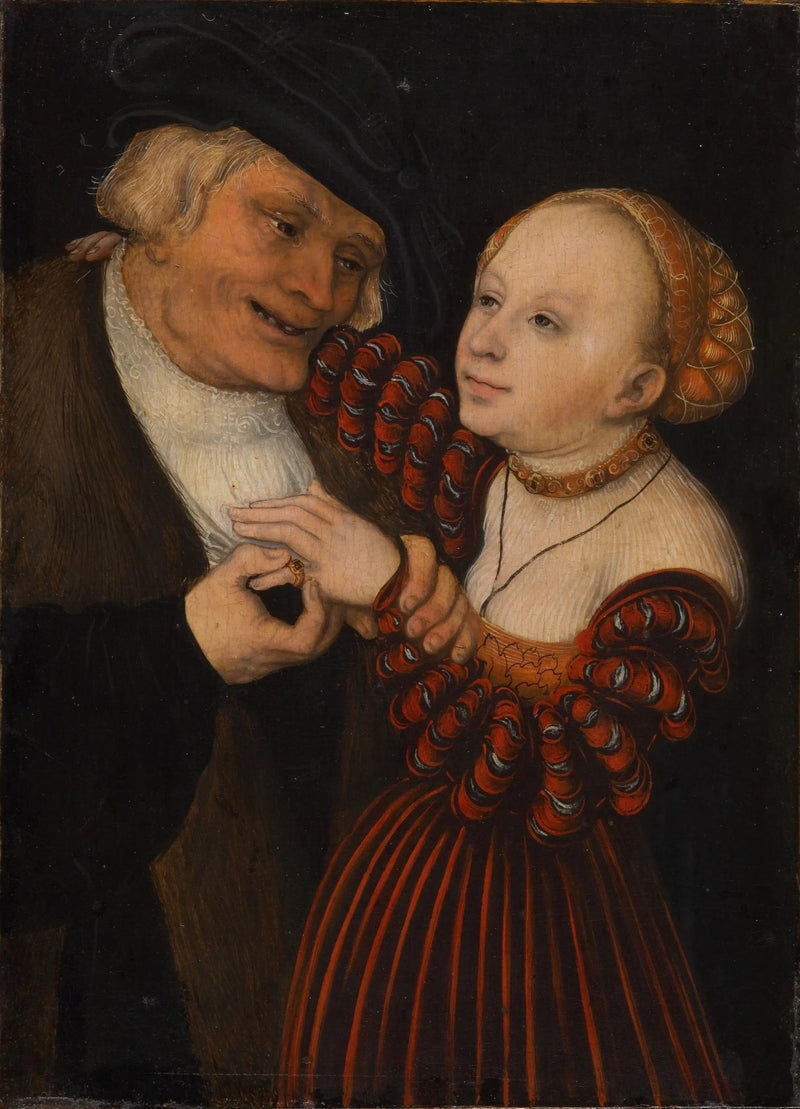 Un anciano con una niña / Una pareja mal emparejada - Lucas Cranach el Viejo