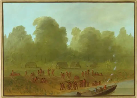 Un pueblo de Mayoruna - George Catlin