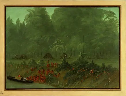 Un village Yahua - George Catlin - Alpha Reproduction