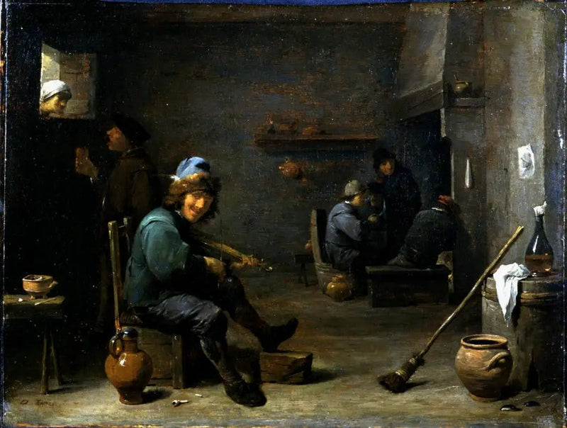 Un violinista en una taberna - David Teniers el Joven