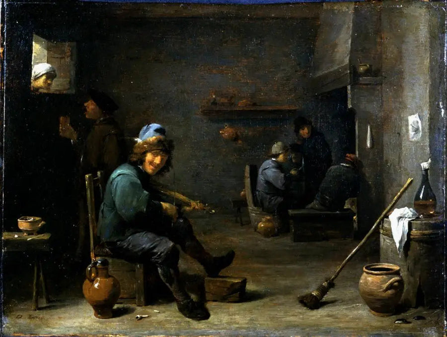 Un violinista en una taberna - David Teniers el Joven