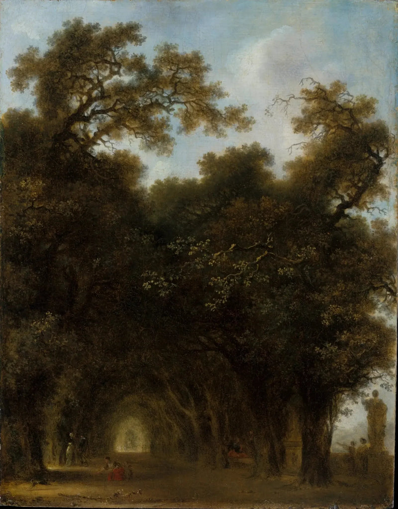 Una avenida sombreada - Jean-Honoré Fragonard