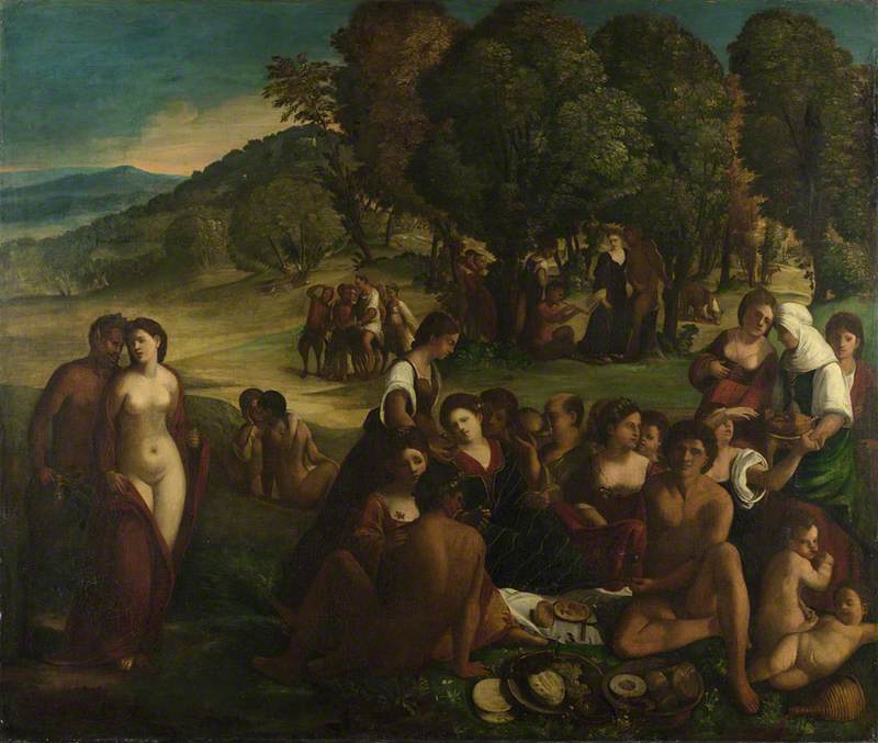Une bacchanale - Dosso Dossi image 1 tableau peint à l’huile sur toile