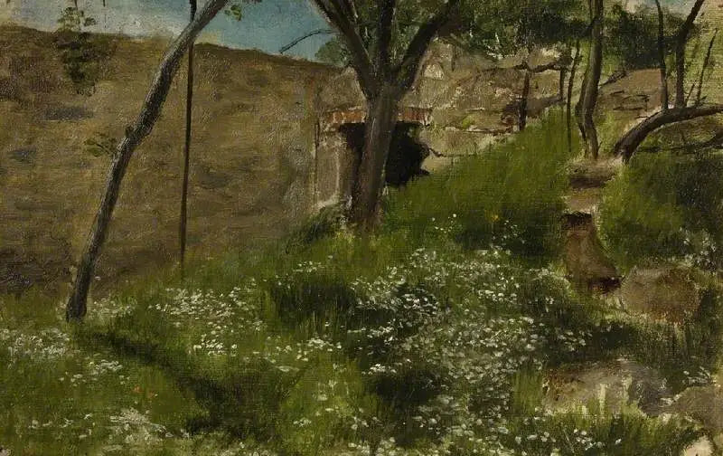 Un banco floral - Lawrence Alma-Tadema