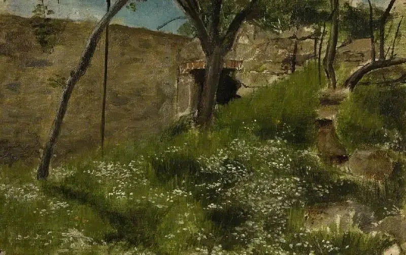 Un banco floral - Lawrence Alma-Tadema
