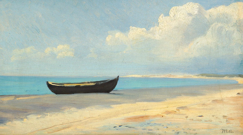 Un bote de remos en la playa de Skagen. - Michael Peter Ancher