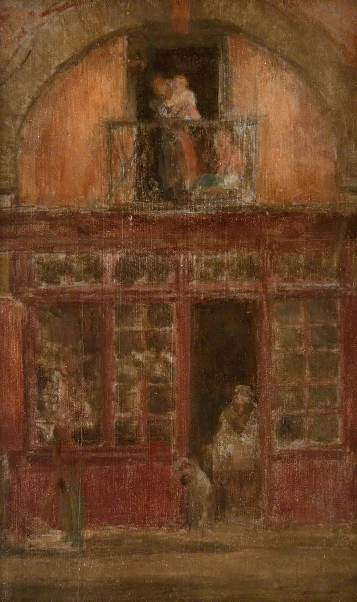 Una tienda con balcón - James Abbott McNeill Whistler