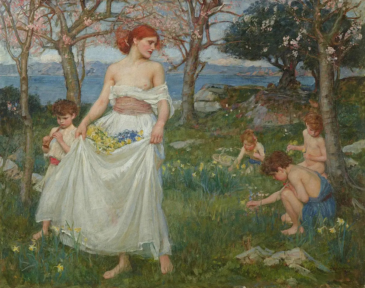 Reproduction du tableau « Une chanson du printemps - John William Waterhouse » par Alpha Reproduction en peinture à l’huile
