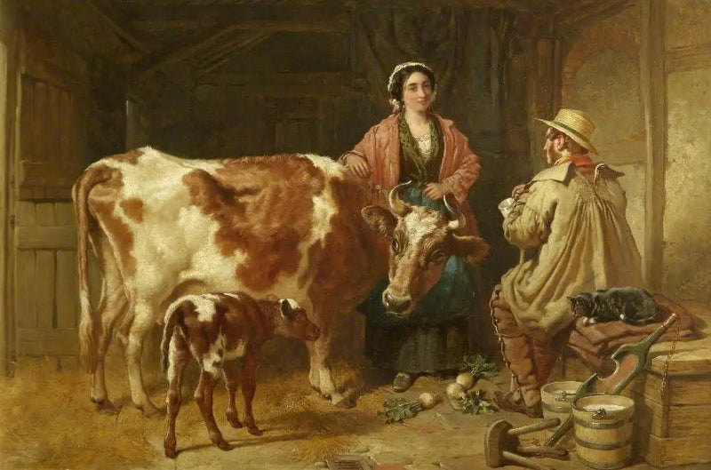 Una conversación con la lechera - John Frederick Herring, Sr.