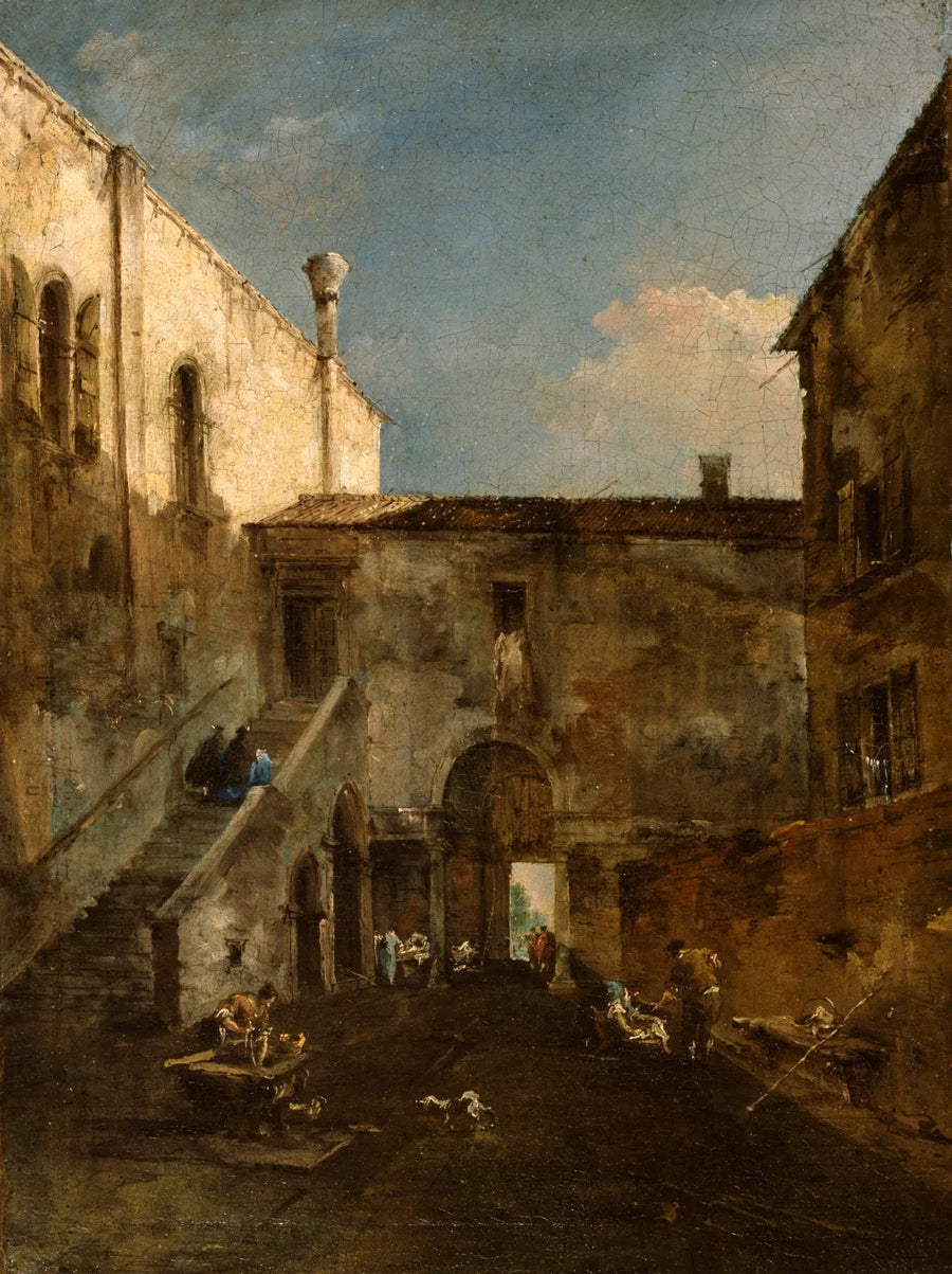 Una corte veneciana - Francesco Guardi