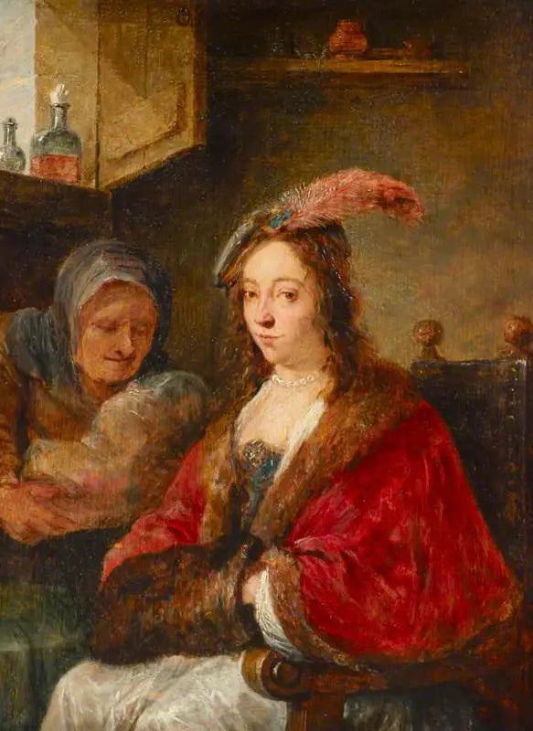 Una dama con su nodriza - David Teniers el Joven