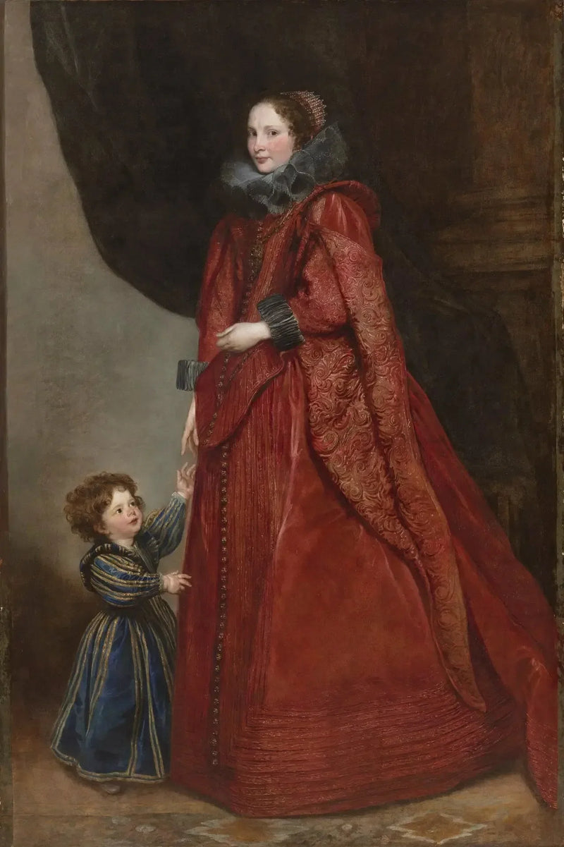 Una dama genovesa con su hijo - Antoine van Dyck