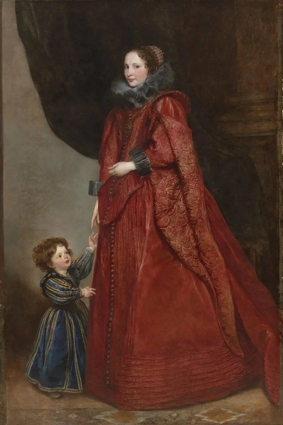 Una dama genovesa con su hijo - Antoine van Dyck